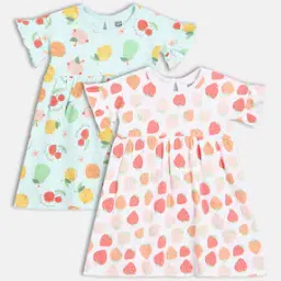 mini klub Pack of 2 Graphic Print A-Line Dress-picture-33