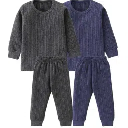 samvar Girls Cotton Thermal Set image 1