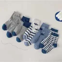 samvar Boys Pack of 10 Striped Ankle-Length Socks-picture-44