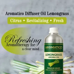 aromatico Lemongrass Aroma Diffuser Oil for Relax Calm Mood image 1