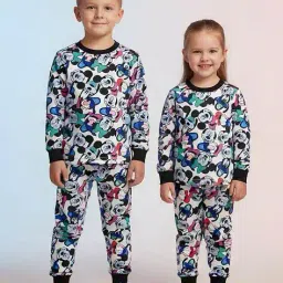 dawinar Unisex Mickey Mouse Print Pants with Top Set image 1