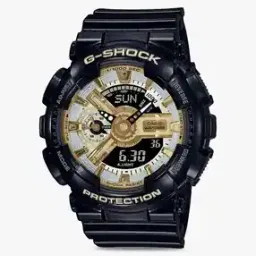 casio GMA-S110GB-1ADR Gold-Silver Analog-Digital Dial Black Resin Strap Women's Watch G1286-picture-25