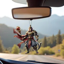 gopalvilla Mini Hanumanji Car Rearview Mirror Hanging Ornament image 1