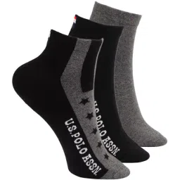 u.s. polo assn. Men Pack of 3 Typographic Print Mid-Calf Length Socks image 1