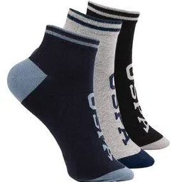 u.s. polo assn. Men Pack of 3 Typographic Print Mid-Calf Length Socks-picture-50