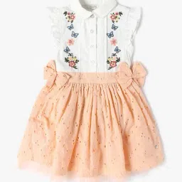 playday Girls Embroidered Fit & Flare Dress image 1