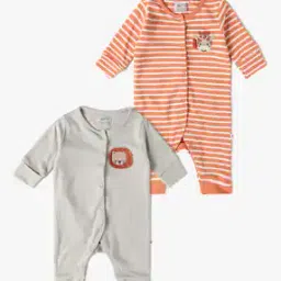 playday Boys Pack of 2 Striped Cotton Rompers-picture-29
