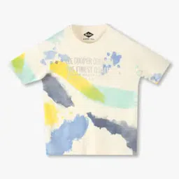 Boys Printed Oversized Crew-Neck T-Shirt-image-2