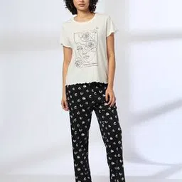rio Women Floral Print T-Shirt & Pyjamas Set-picture-28
