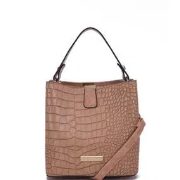 giordano Women Croc-Embossed Hobo Bag with Detachable Strap-picture-12
