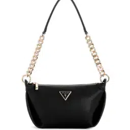 guess Women Black Solid Meridian Top Zip Shoulder Bag-picture-18