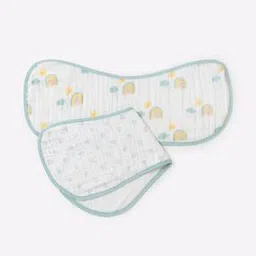 mila baby Pack of 2 Rainbow Rows Burpy Bibs-picture-16