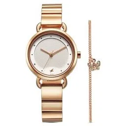 Women Water-Resistant Pulse Analogue Watch with Bracelet - NT6221WM02F-image-5