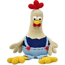 happy threads Dorris The Rooster Handmade Crochet Toy image 1