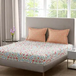 portico 144 TC Printed Double Bedsheet with Pillow Covers image 1