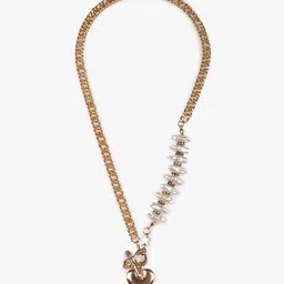 yousta Women Gold-Plated Beaded Long Necklace image 1