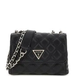 Guess Black Quilted Giully Mini 2 Comp Crossbody Bag-picture-13