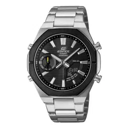 casio Men ED651 Edifice Analogue-Digital Dial Stainless Steel Strap Watch - ECB-S10DB-1ADF image 1