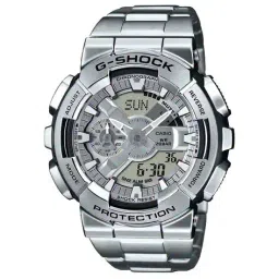 casio Men G1687 Analogue-Digital Dial Stainless Steel Strap Watch -GM-110D-8ADR image 1