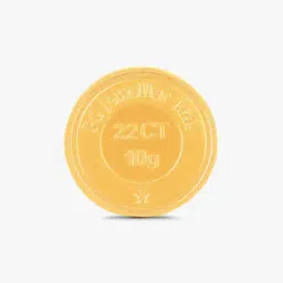 pc jeweller 10G 22 KT (916) Yellow Gold Floral Coin-picture-24