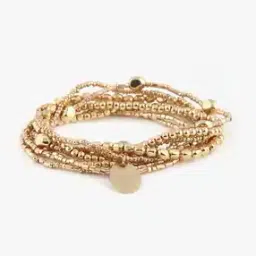 yousta Women Gold-Plated Multi-Layered Beaded Link Bracelet-picture-25