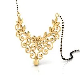 iski uski 18 KT (750) Yellow Gold Mangalsutra-picture-42