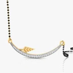 iski uski 18KT (750) Yellow Gold Diamond-Studded Mangalsutra-picture-27