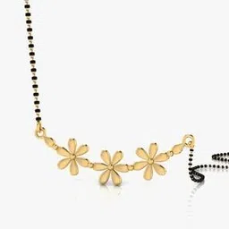 iski uski 18 KT (750) Yellow Gold Mangalsutra-picture-22