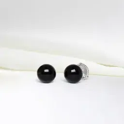 giva 925 Sterling Silver Black Pearl Stud Earrings-picture-23