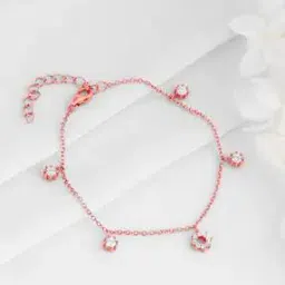 giva 925 Sterling Silver Anushka's Flower Charm Bracelet-picture-25