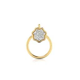 iski uski 18 KT Luxury Diamond Yellow Gold Nosepin-picture-51