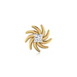iski uski 18 KT Yellow Gold Diamond Nose Pin-picture-41