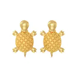 joyalukkas Yellow Gold Turtle Design Studs-picture-15