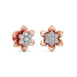 joyalukkas Rose Gold Diamond Studded Stud Earrings-picture-37