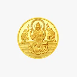 srijagdamba pearls dealer 24KT Yellow Gold Lakshmi Gold Coin image 1