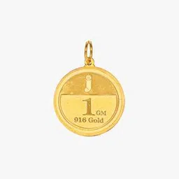 srijagdamba pearls dealer 22 KT 1 gm Goddess Lakshmi Yellow Gold Coin Cum Pendant-picture-29
