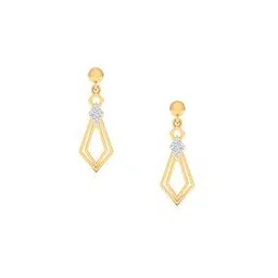 iski uski 18 KT Yellow Gold Diamond Drop Earrings-picture-39