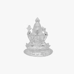 srijagdamba pearls dealer 800 Silver Ganesha Idol-picture-28