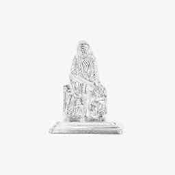 srijagdamba pearls dealer 800 Silver Saibaba Idol-picture-50