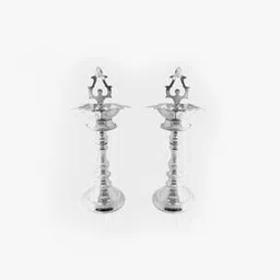 srijagdamba pearls dealer Set of 2 800 Silver Lightning Diyas-picture-22