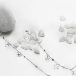giva 925 Silver Snowflake Charm Anklet (Single)-picture-36