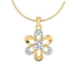 iski uski Amira Solitaire Yellow Gold Pendant-picture-11