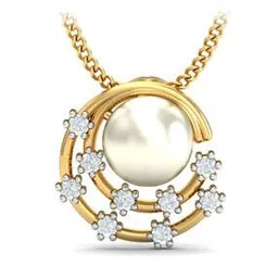 kuberbox Yellow Gold Allunare Pearl Pendant-picture-32