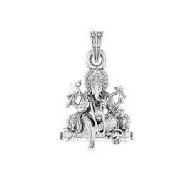 akshat sapphire 925 Sterling Silver Religious God Ganapathy Pendant-picture-12