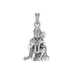 akshat sapphire 925 Sterling Silver God Bajrang Bali Pendant-picture-36