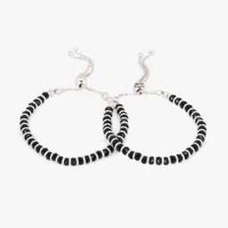 osasbazaar Set of 2 925 Sterling Silver Adjustable Nazariya Bracelets-picture-16
