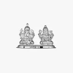 925 Sterling Silver Ganesha & Lakshmi Idols-image-2