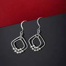 carlton london 925 Sterling Silver Rhodium-Plated Drop Earrings S123750E-picture-20