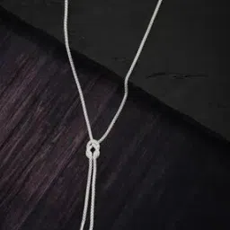 carlton london 925 Sterling Silver Rhodium-Plated Knot Necklace S584604N/1-picture-17