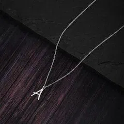 carlton london 925 Sterling Silver Rhodium-Plated Alphabet A Necklace S613502N-A-picture-11